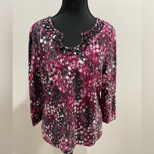 Ruby Rd Women’s beaded shirt large